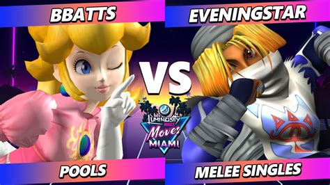 Lmm Miami Bbatts Peach Vs Eveningstar Sheik Smash Melee