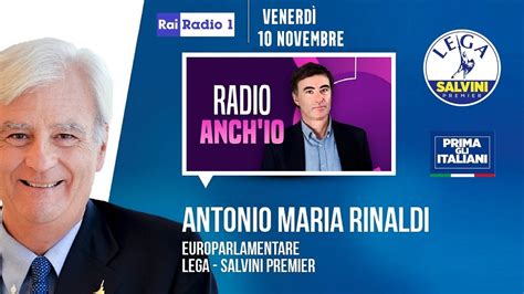 Intervista Radiofonica All On Antonio Maria Rinaldi A Radio Anch Io