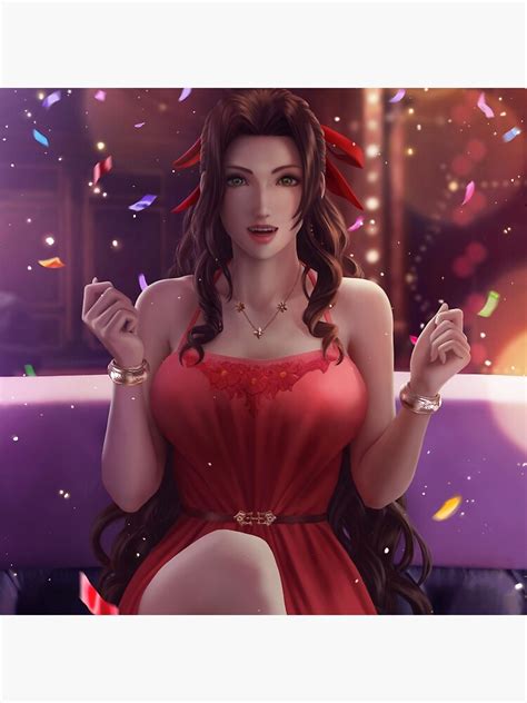 Hot Aerith Gainsborough Final Fantasy 7 FFVII Sexy Lewd Panties Tits Hentai Girl 6 Throw