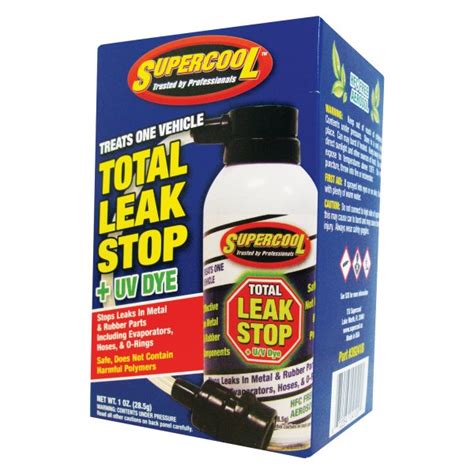 Supercool 39241B 1 Oz R 134a Total Leak Stop With U V Dye HFC