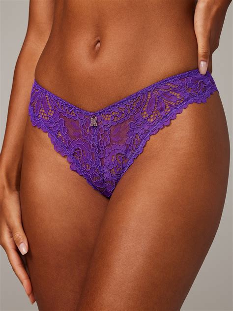 Romantic Corded Lace Brazilian Knicker In Purple SAVAGE X FENTY