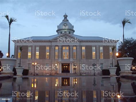 Old Polk County Courthouse Bartow Florida At Dusk Stock Photo ...