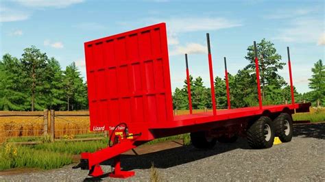 Fs22 Lizard 28ft Przyczepa Do Drewna V1 0 0 0 Farming Simulator 22