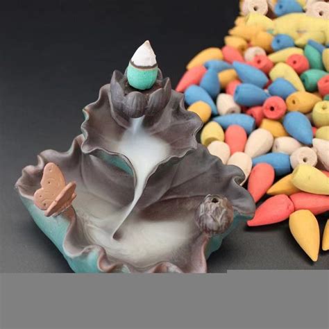 Pcs Bag Backflow Incense Cone Burner Fragrant Sandalwood