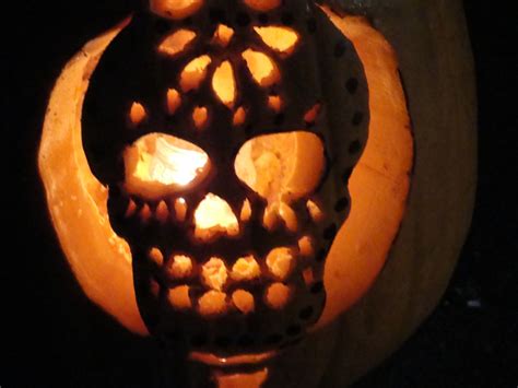 Skeleton Carving Pumpkin