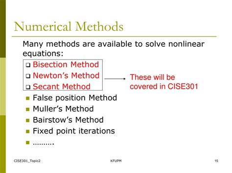 PPT CISE301 Numerical Methods Topic 2 Solution Of Nonlinear