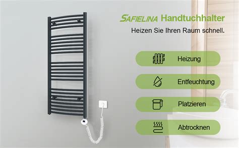 S Afielina Elektrisch Badheizk Rper Handtuchw Rmer Handtuchtrockner