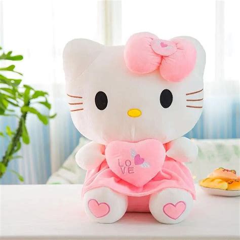 Hello Kitty Plus Doll Sanrio Toys Heart Hugging Kt Pink Kitty Cat Pacify Cartoon Figure Gift for ...