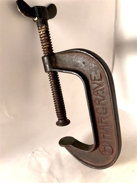 Early Hargrave C Clamp 4 Inch Standard Cast Iron Clamp Early Butterfly