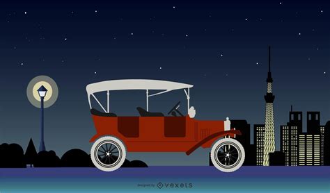 Vintage Car Illustration Vector Download