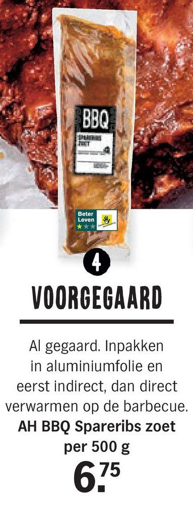 AH BBQ Spareribs Zoet Per 500 G Aanbieding Bij Albert Heijn