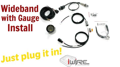 AEM Wideband Sensor With Gauge With IWire Plug And Play Wiring Kit For