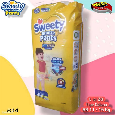 Sm L Pcs Baby Diaper Sweety Bronze Pants Dry Expert Pants Type