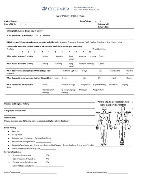 Fillable Online Rheumatology New Patient Intake Fax Email Print Pdffiller