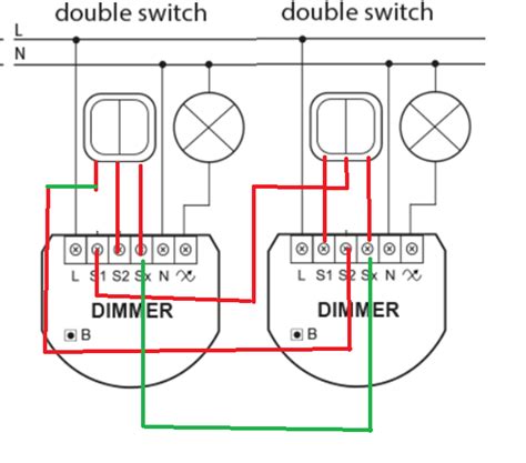 2 X Dimmer Interconnected S1 And S2 Grouped Dimmer And Bypass