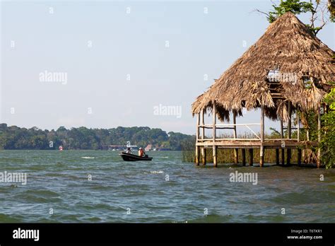 Rio Dulce ( Dulce river ) view with boats, north east Guatemala, Central America Stock Photo - Alamy