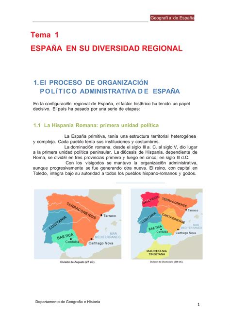 Tema Espa A Contexto Y Diversidad Pdf