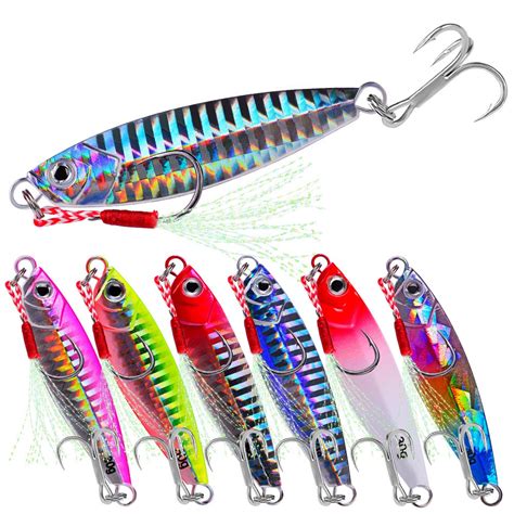 Pcs Jigging Hook Spinner Bait G G G G G Laser Metal Jig Umpan