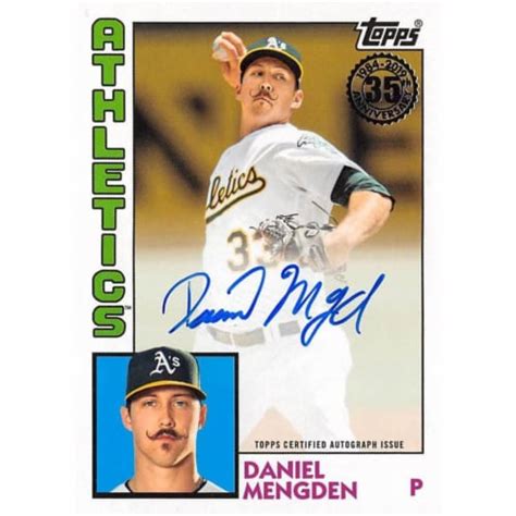 Autograph Warehouse Daniel Mengden Signed Oakland Athletics