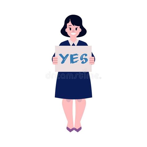 Vector Illustration Of Woman Protester And Activist Young Fat