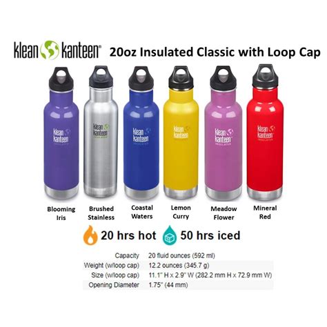 Klean Kanteen® 20oz (600mL) Insulated Classic | Shopee Singapore