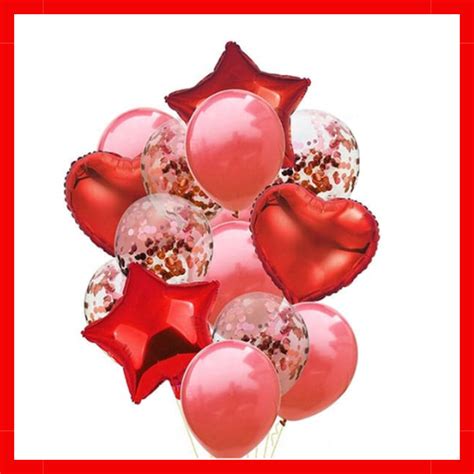 heart star foil balloons  piece pack dot  dot