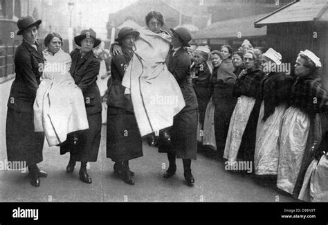 World War I 1914 1918 British Women Fire Fighters Training At A