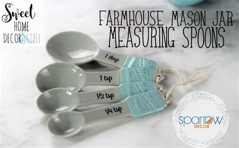 Amazon Sparrow Decor Mason Jar Ceramic Measuring Spoons Rustic