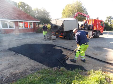 Asfalt Asfaltarbejde Og Reparation Dansk Overfladebehandling