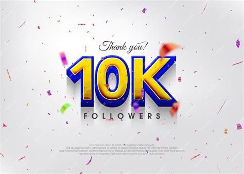 Premium Vector Colorful Theme Greeting 10k Followers Thank You Greetings For Banners Posters