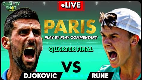 DJOKOVIC Vs RUNE ATP Paris Masters 2023 Quarter Final LIVE Tennis