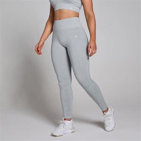 Mp Womens Tempo Seamless Leggings Grey Marl Myprotein™