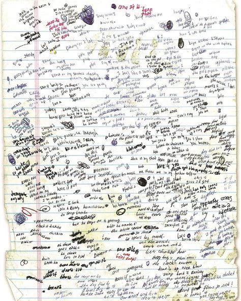 Eminem's hand-written lyrics for "Lose Yourself." | Eminem songs ...