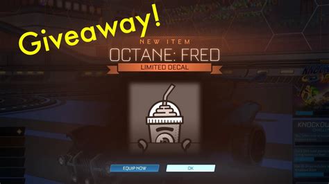 New Rocket League Fred Slurpee Decal Giveaway Showcase Youtube