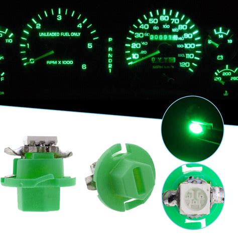 10x T5 B8 4D 5050 Green SMD Car LED Dashboard Dash Gauge Instrument