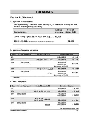 Exercise 8 FIFO And LIFO Under Periodic And Perpetual System