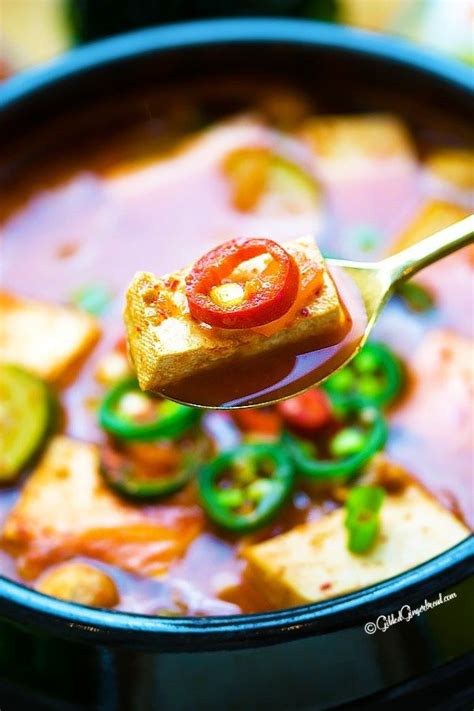 Vegan Doenjang Jjigae Korean Soybean Paste Stew Gilded Gingerbread