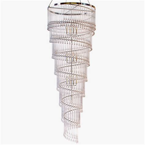 Max Ochre Spiral Chandelier