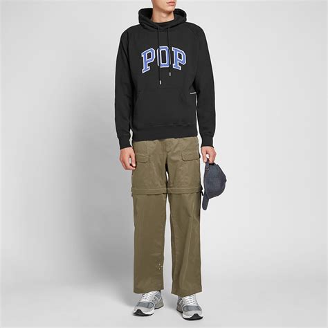 Pop Trading Company Arch Logo Popover Hoody Black End