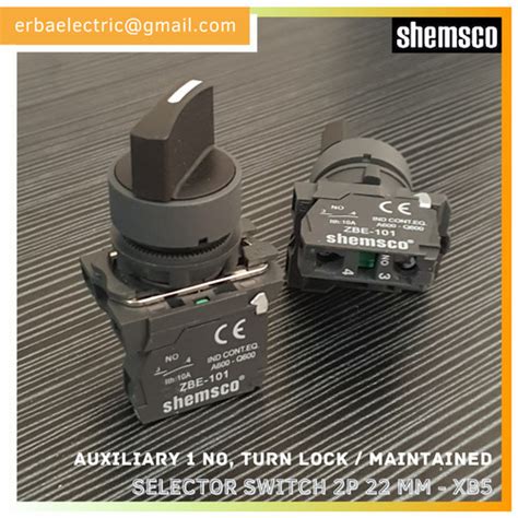 Jual Shemsco XB5 AD21 Selector Switch 22mm 2 Posisi 2P Lock Schneider