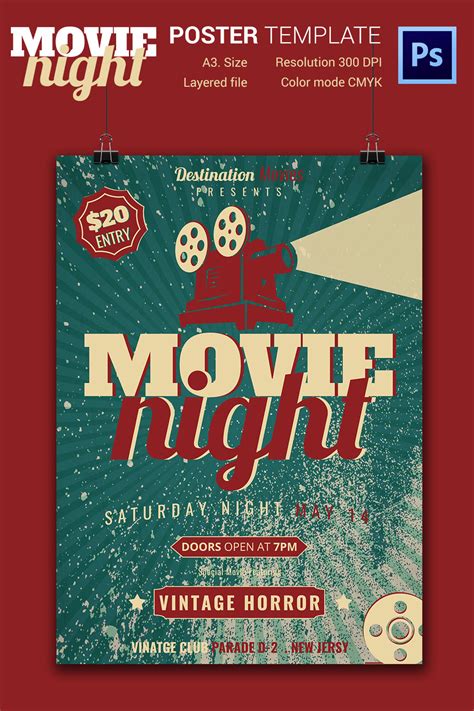 Movie Night Flyer Template - 25+ Free JPG, PSD Format Download | Free ...