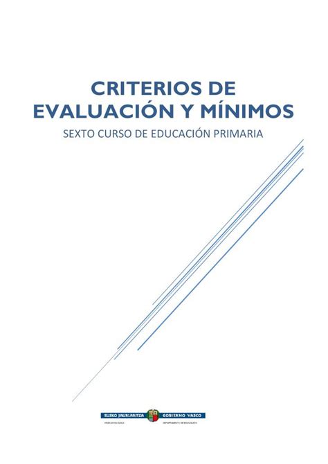 Pdf Criterios De Evaluaci N Y M Nimos Criterios De Evaluaci N E