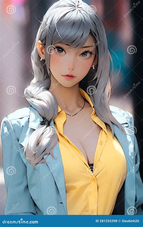 A Pretty Anime Girl In Formal Outfit Generated By Ai Stock Illustration Illustration Of Girl