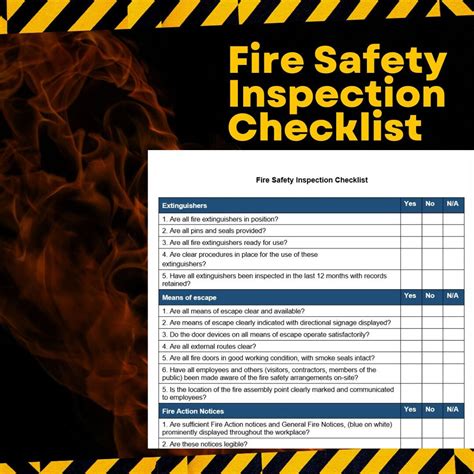 Fire Safety Inspection Checklist Printable and Customisable Fire Safety Inspection Keep Your ...