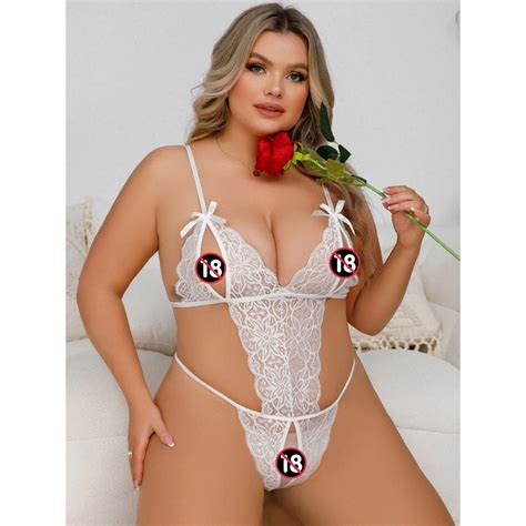 Body Sexy Plus Rendado Lingerie Size Apressadinha Shopee Brasil