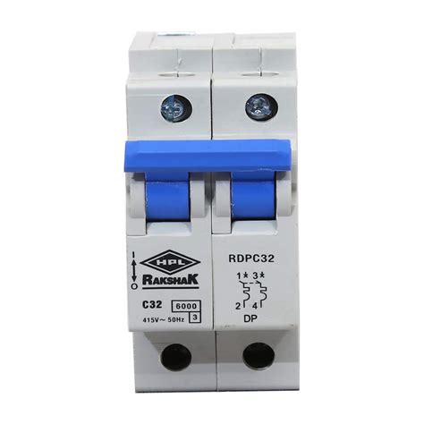 Hpl Plastic Rakshak Miniature Circuit Breakers Mcb A Double Pole Ka