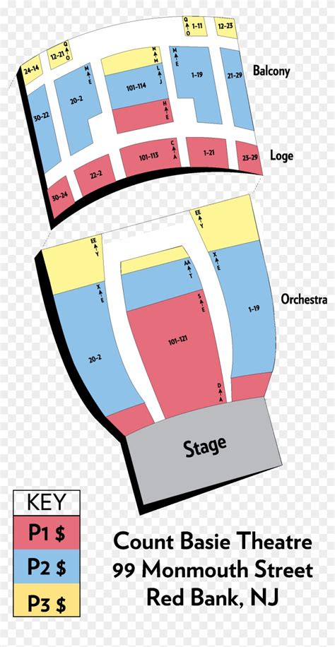 2017 18 Season Pops Seating At Count Basie Center For Count Basie Theatre Seating Chart Free