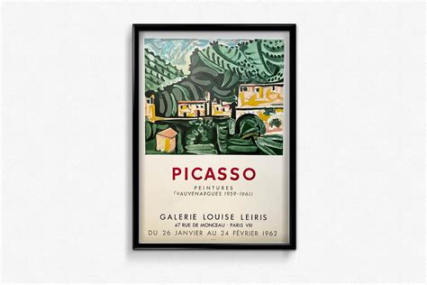 Pablo Picasso Poster Was Made For The Picasso Exhibition At The