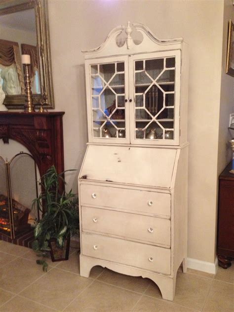 Vintage Antique Secretary Desk Hutch Refinished Hand