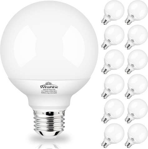 Hansang Pack Bathroom Light Bulbs K Daylight Led Globe Light